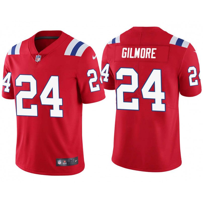 Men New England Patriots #24 Stephon Gilmore Nike Red Alternate Limited NFL Jersey